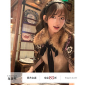 进口毛料 boutique 丝绒绑带貉子毛环保皮草毛领