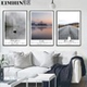 北欧风简约沙发背景墙装 饰画客厅挂画卧室餐厅现代摄影风景壁画