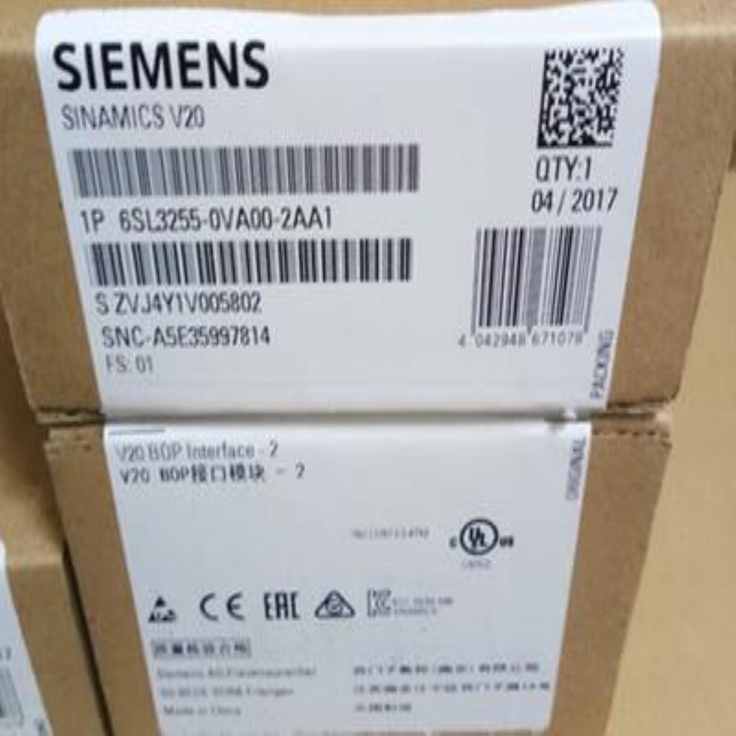 6SL3255-0VA00-2AA1西门子V20变频器全新原装6SL32550VA002A询价