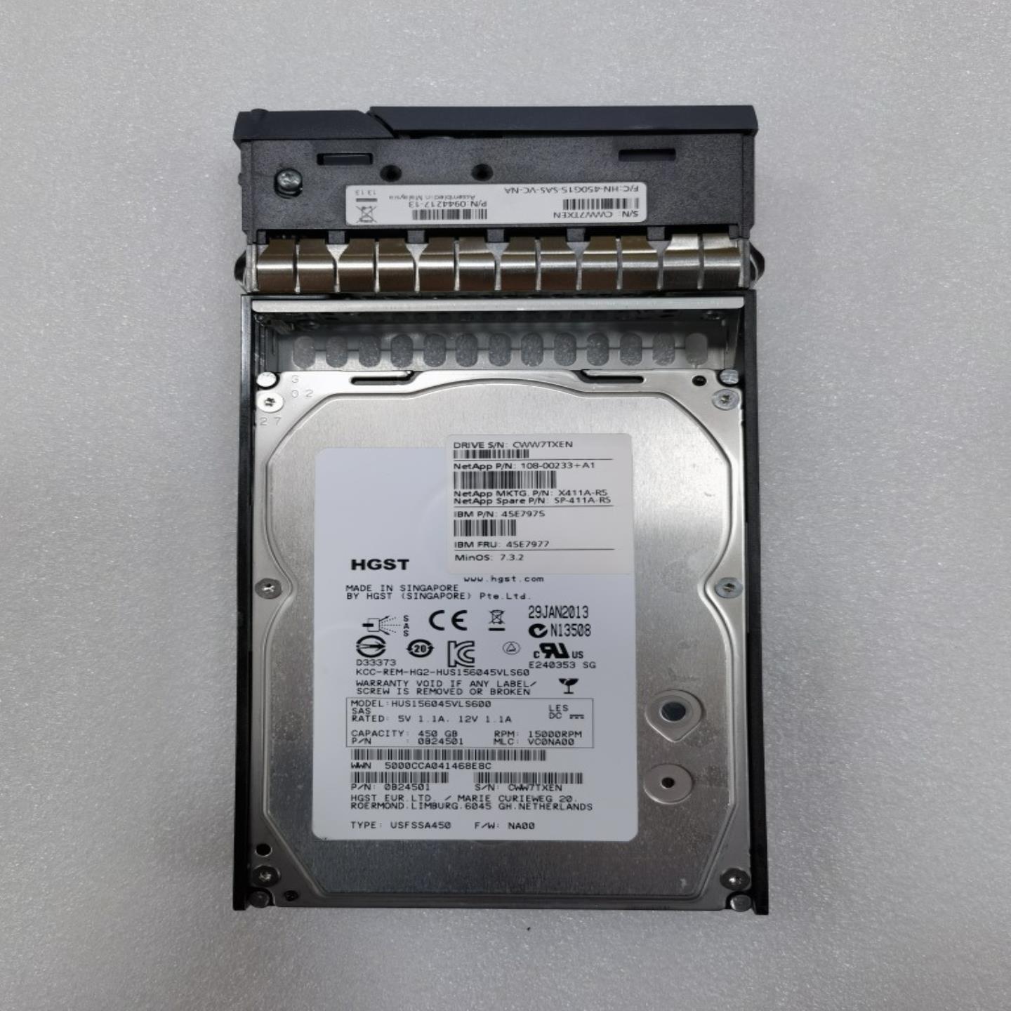NetApp X411A-R5 45E7975 45E7977 450G 15K HUS156045VLS600询价