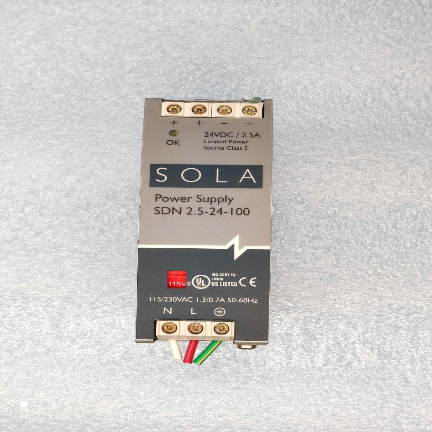 原装美国SOLA Power Supply 导轨式电源模块 SDN 25-24-100询价