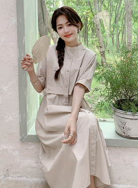 新品现货首发2024夏季假2件气质连衣裙2C112-C330-P105-K149