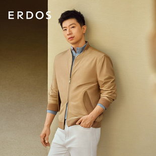 马龙同款 春季 ERDOS 套衫 男百搭针织衫 羊毛棉混纺立领长袖