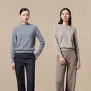 秋冬百搭纯色保暖针织套衫 半高领羊绒衫 女士圆领 鄂尔多斯1980