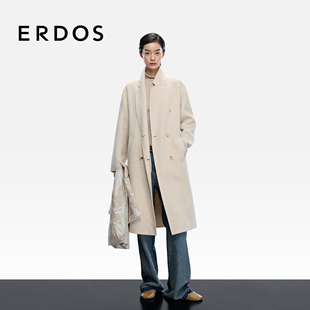 女士羊绒大衣25年秋冬新品 ERDOS 无染色初绒女外套 秀场同系列