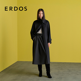 25年秋冬新品 精纺女士裙装 ERDOS 羊毛混纺A字半裙 秀场同系列