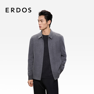 翻领轻盈商务休闲保暖外套 纯羊绒行政夹克25年秋冬新品 ERDOS 男装
