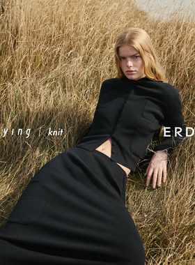 【ERDOS×swaying联名系列】精纺弹力高领四平女开衫