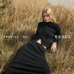 精纺弹力高领四平女开衫 ERDOS×swaying联名系列