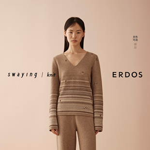 V领双提加厚女士套衫 ERDOS×swaying联名系列