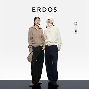 100%山羊绒抽条女帽25年秋冬新品 ERDOS 帽子 秀场同系列