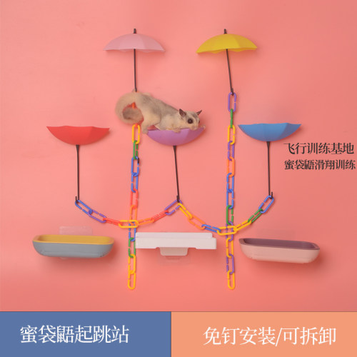 蜜袋鼯玩具起飞训练平台用品笼子
