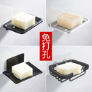 免打孔肥皂盒架太空铝浴室置物架创意皂网皂碟卫生间壁挂香皂盒架