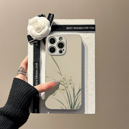 适用苹果iPhone新中式玻璃手机壳