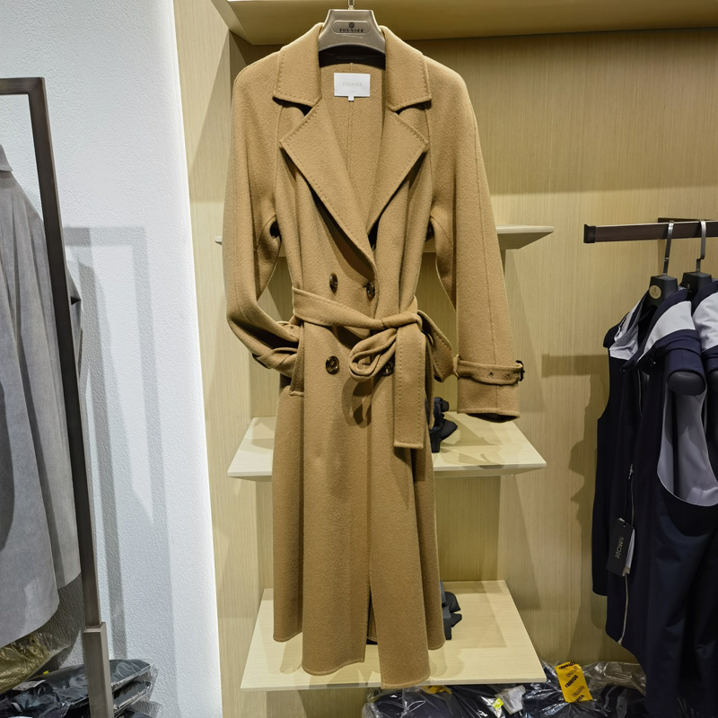 高端中长款羊绒羊毛双面尼大衣亲肤淑女秋冬新款时尚呢子外套方仕