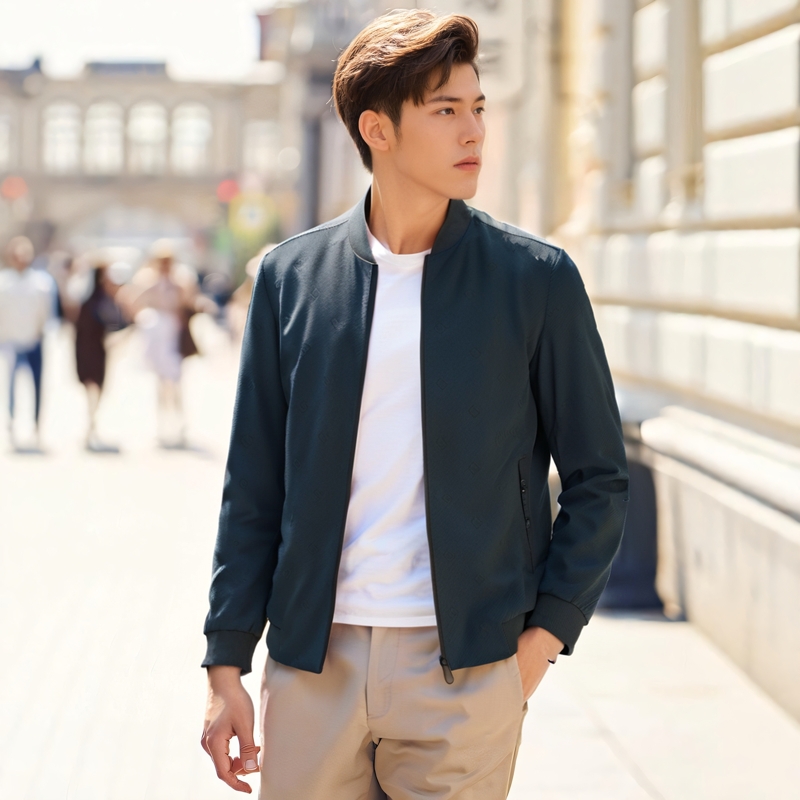 促销2025秋冬新款高性价比男棒球领夹克尚商务休闲茄克外套赫祖丁