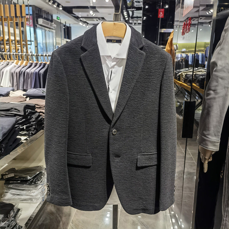 高端羊毛棉混纺西服男新款商务时尚舒适休闲西装西便服外套诺丁山