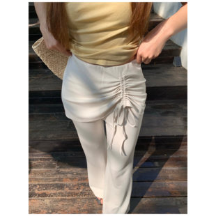 EYE 显瘦休闲慵懒拖地裤 视觉增高 微喇裤 屁帘小个子裤 大眼LARGE