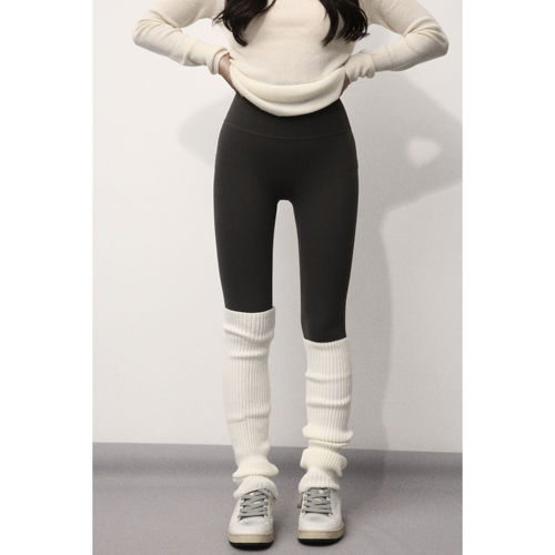 LARGE EYE 150小个子小码高腰秋冬磨毛瑜伽裤百搭紧身加绒打底裤