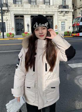 大眼自制LARGE EYE新国标95鹅绒工装鹅绒服杜邦三防小个子羽绒服