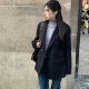羊毛西装 大眼LARGE EYE韩剧备忘录 外套小个子通勤气质双面呢大衣