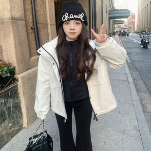 羽绒服内胆小个子新国标90白鸭绒短外套 冲锋衣修身 大眼LARGE EYE