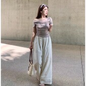 eye 春雀花意 小个子镂空花朵刺绣设计感长裤 大眼自制Large 薄款