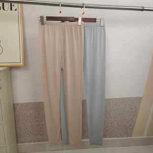 超柔体感女春秋真丝棉秋裤打底单条衬裤桑蚕丝薄款针织保暖空调裤