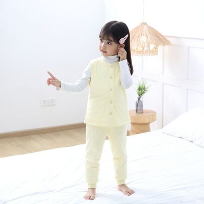 保暖桑蚕丝儿童棉袄背心秋冬