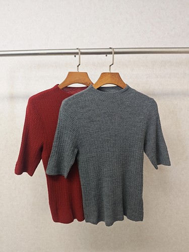 Ka系列＆专柜25春款 100%绵羊毛修身针织衫（NO退换）569