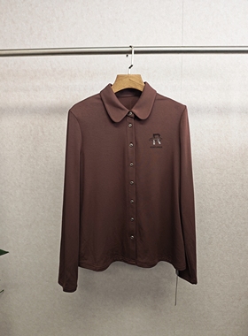 大牌h专柜＆冬款福利 双面德绒 高弹衬衫款长袖上衣 12633