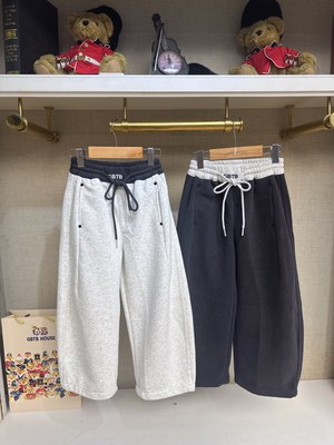 英国泰迪熊＆专柜童装 松紧腰带抽绳棉质直筒糯米裤 G5FP08/WP13