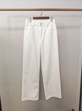 大牌h专柜25春款福利&高腰纯色直筒牛仔裤（仅换码）14234