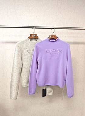 大牌h专柜&冬款福利 100%绵羊毛字母款长袖针织衫 13440