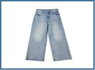 可换码 棉质宽松复古阔腿牛仔裤 春款 L系列&专柜正品