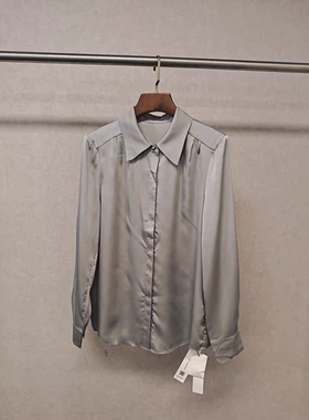 S，XL码 佧 光感缎面通勤百搭衬衫 32551
