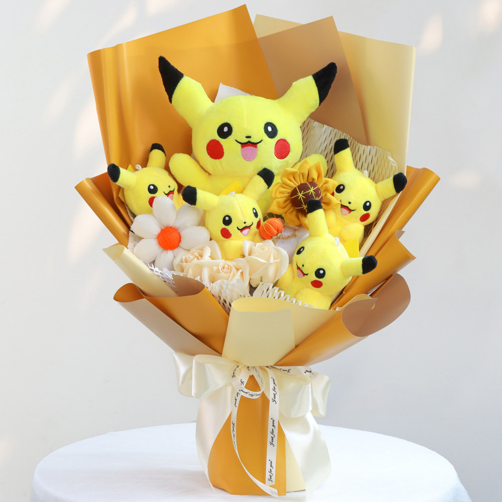 公仔花束生日礼物毛绒玩偶娃娃公仔花送女朋友女生日聚会探望礼物