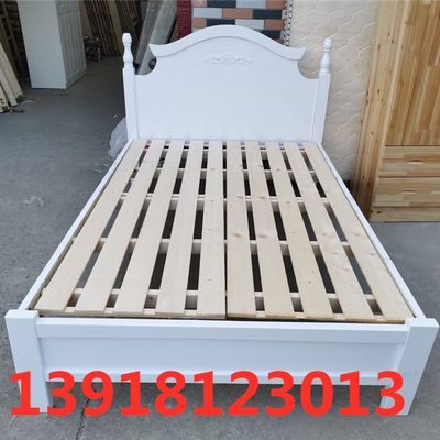 欧式烤漆实木床欧式床白色烤漆实木双人床实木单人床1.5米1.8米床