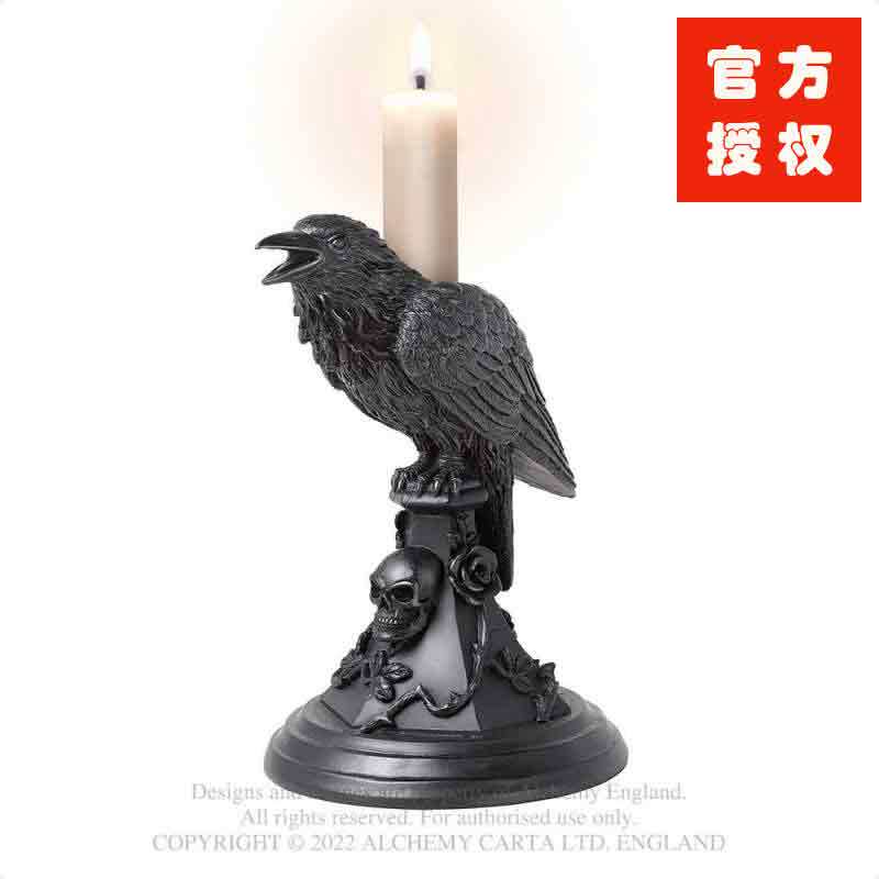 영국 A 브랜드 고딕 다크 펑크 록 연금술 고딕- V109 EDGAR ALLAN POE RAVEN 촛대