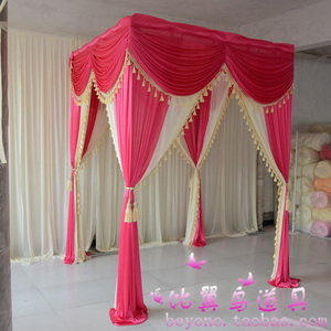 新款新款婚庆道具喜亭仪式亭婚庆喜亭布幔加厚镀锌方亭架子包邮
