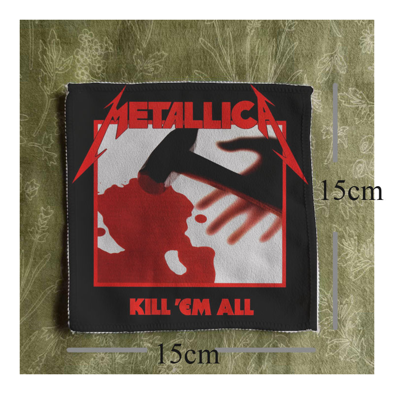 多款metallica敲击重金属乐队摇滚桃皮绒布贴包包衣服配件装饰