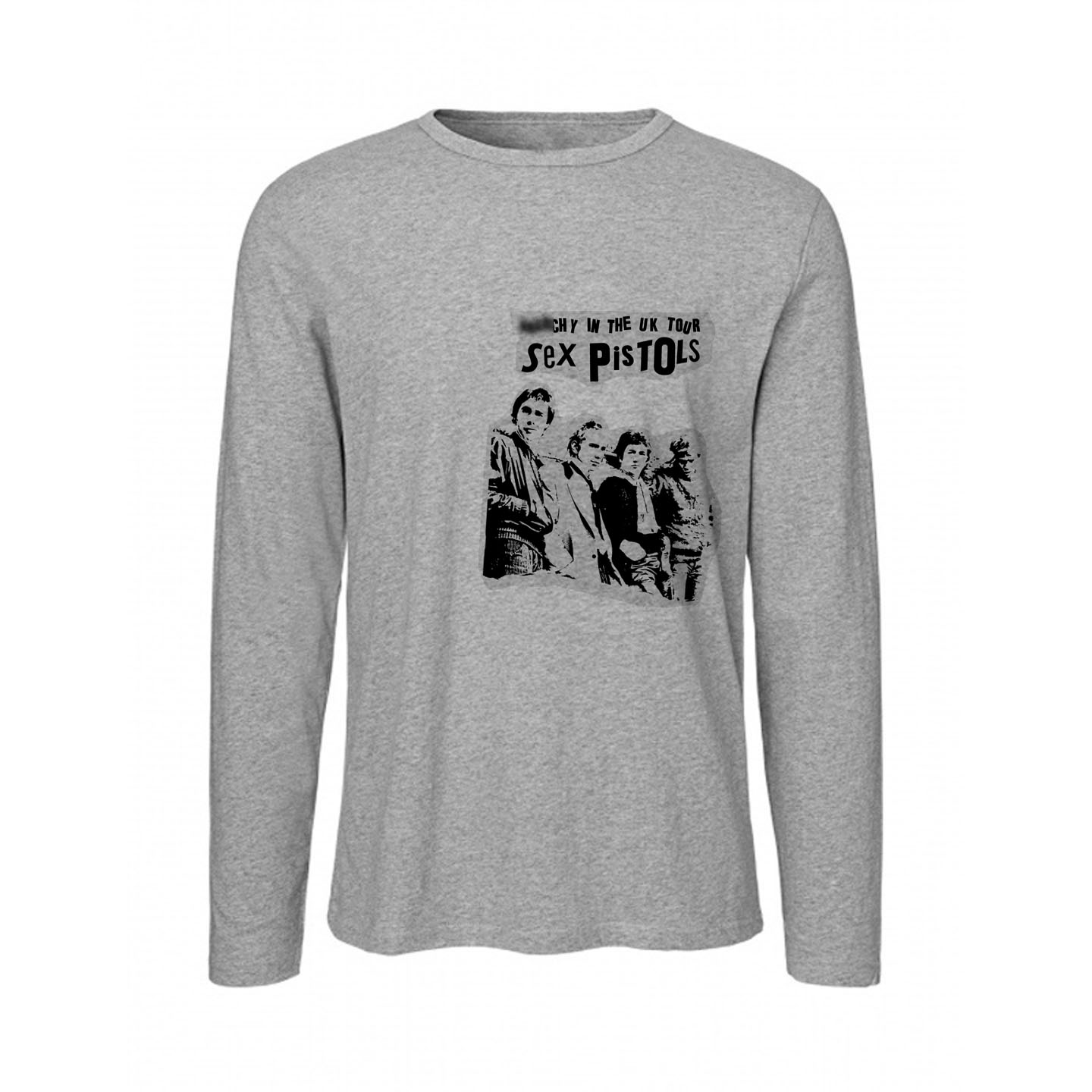 sex pistols性手枪朋克punk rock diy手工拓印纯棉秋男女长袖T恤