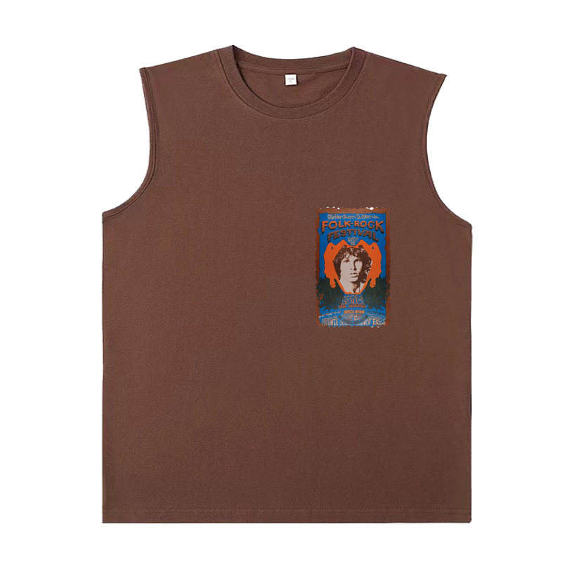 大门乐队the-doors复古嬉皮垮掉迷幻摇滚男女纯棉无袖背心坎肩T