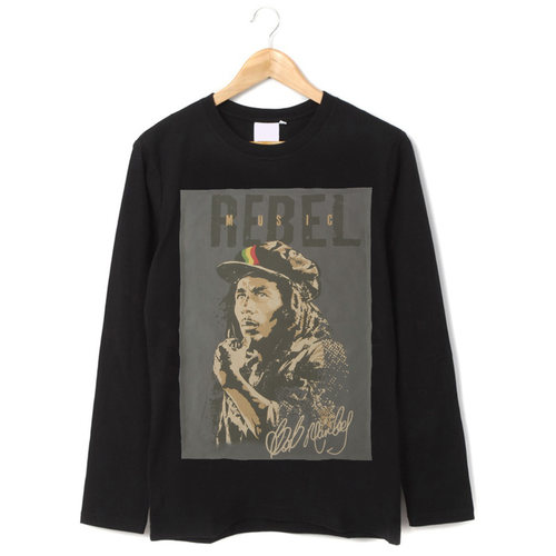 bob marley rebel music鲍勃马利雷鬼摇滚音乐男女长袖T恤卫衣