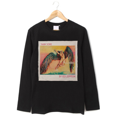 led zeppelin swan song齐柏林飞艇复古摇滚纯棉圆领长袖T恤卫衣