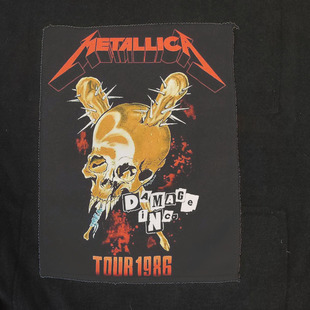 多款 diy服饰包包牛仔配件 metallica重金属乐队骷髅印花布贴个性