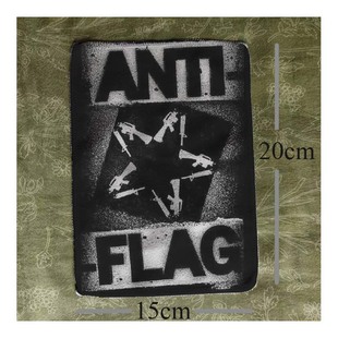 anti-flag反战争反霸权和平朋克diy remake喷印布贴袖标衣服配件