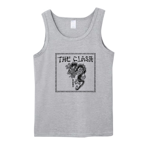 多款the clash london calling无限冲突朋克复古手工拓印吊带背心