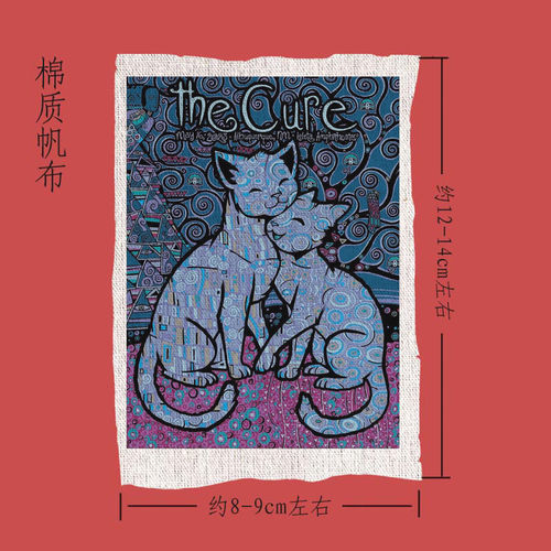 the cure治愈乐队哥特摇滚后朋克文艺帆布贴需缝remake diy衣服包