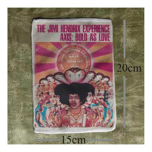 多款jimi hendrix摇滚乐队吉他手diy remake桃皮绒布贴包衣服配件